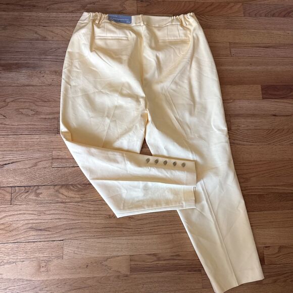 Talbots High Waist Hampshire Ankle Pants Womens 18W Petite Yellow Stretch New - Picture 9 of 9